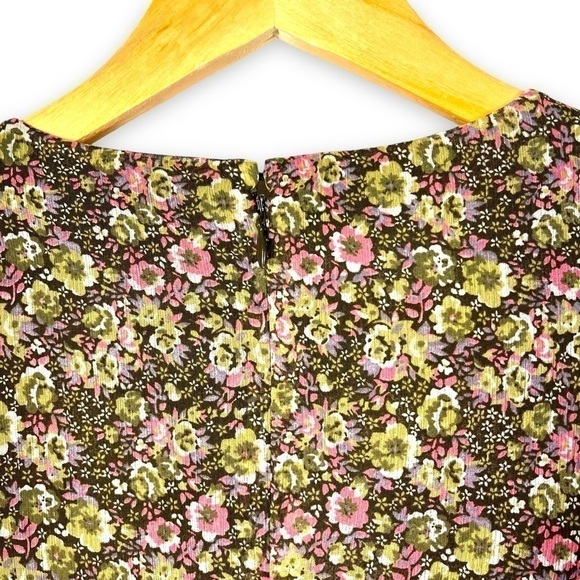 Walter Baker Rita Wrap Effect Georgette Peplum Top, Multicolor Floral, Size S - Picture 9 of 11